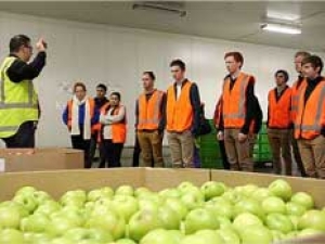 First-year Horticulture Production paper students during a tour of the T&amp;G facilities in Palmerston North.