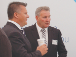Fonterra chairman John Monaghan (right) with chief executive Miles Hurrell. 