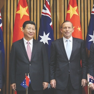 Prime Minister Tony Abbot and Chinese President Xi Jingpin 