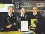 St Paul’s Collegiate students, from left, Emma Lobb, Lucy O’Meeghan, Mackenzie Lenton.