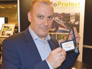 Craig Swallow with SoloProtect card.