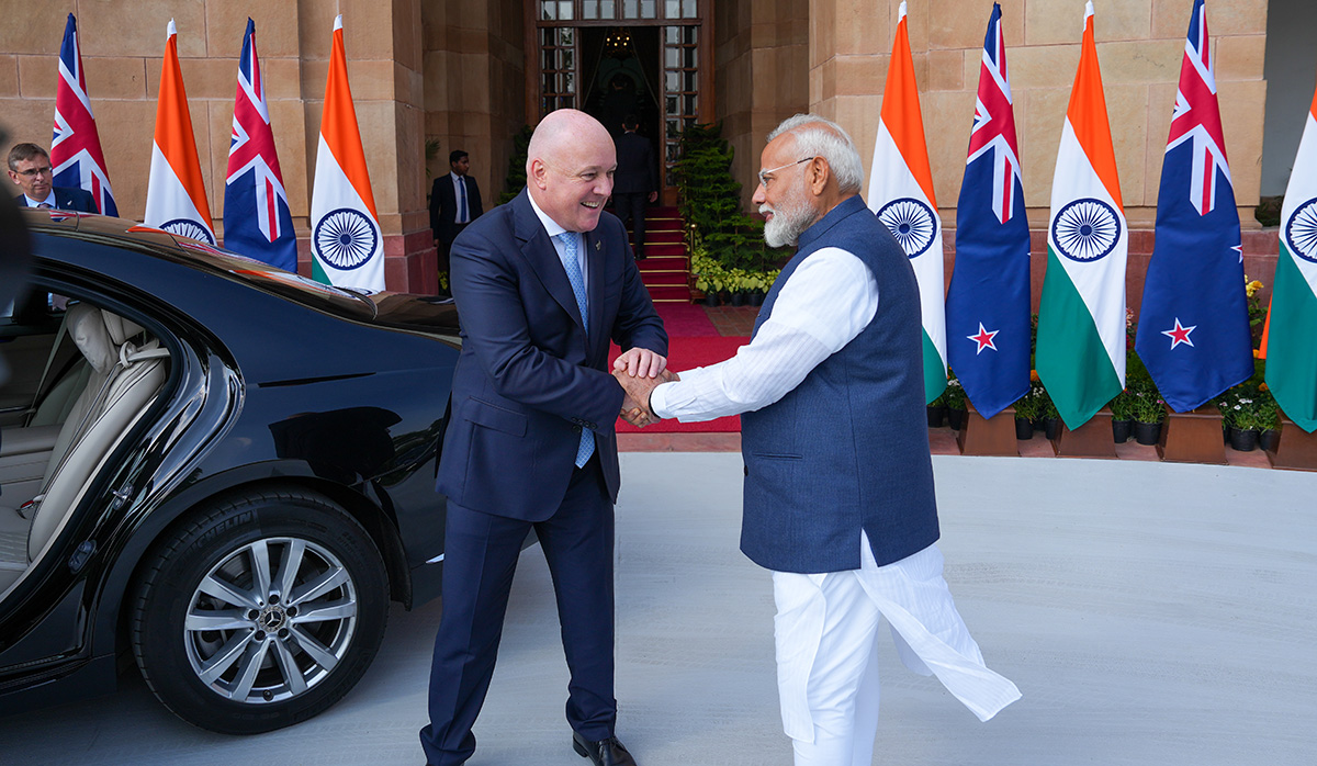 Christopher Luxon and Narendra Modi FBTW