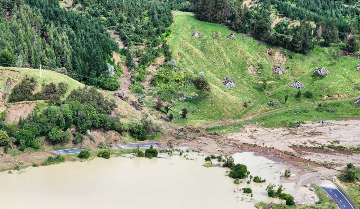 Damaged Roading Hawkes Bay Cyclone Gabrielle Credit NZDF FBTW