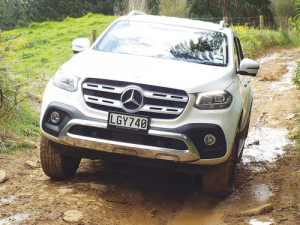 The X-Class ute sports a broad, handsome front-end that makes it clear it is a Mercedes.