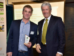 The new chairperson of the Federated Farmers Arable Industry Group, Colin Hurst (left), pictured when Agriculture Minister Damien O'Connor presented him with the 2019 'Arable Farmer of the Year' Award. 