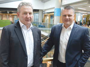 New leaders at the helm: Fonterra chairman John Monaghan (left) and chief executive Miles Hurrell.