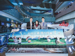 From left: Fonterra’s China’s Chester Cao and Christina Zhu with actor Tong Dawei in the Anchor pop-up store.