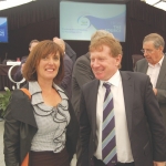 Fonterra chairman John Wilson (right) with Leonie Guiney