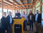 From left, Irish Ambassador to NZ, Jane Connolly, Peter Hilling, JFC Group, David Acland, Noel Grealish, Irish Minister of State of Agriculture and Kate Acland.