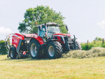 The new MF 6S.180 tractor with a RB3130F baler in action.