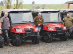 Tainui Group Holdings farm staff with their UTVs.