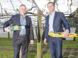 Zespri chairman Peter McBride and new chief executive Dan Mathieson.