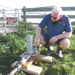 Leon Spurrell, Farm Medix, with a Farm Chlor water disinfection system.