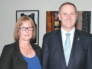 National&#039;s new agriculture spokeswoman Barbara Kuriger with former Prime Minister John Key.