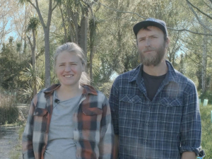 Organic farmers Dominque Schacherer and Logan Kerr.