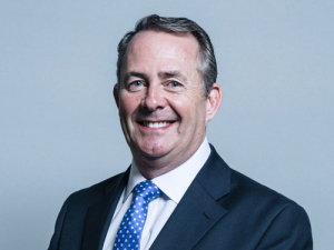 Britain&#039;s trade secretary, Dr Liam Fox.