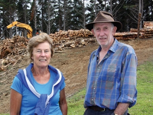 Sandy and Ian Page, Land and Life Award winners.