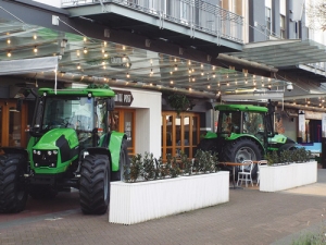 Good George created the Power Farming &#039;HQ bar&#039; at the entrance to Sky City on Victoria Street.