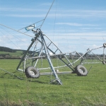 A water-filled tote bag could stop pivots toppling over