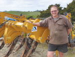 Wayne Preston with his Alpego power harrows.