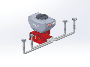 A key feature is the use of external distribution heads located along the toolbar, meaning the length of small-bore pipework is kept to a minimum.