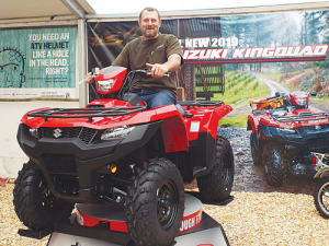 Former All Black Tony Woodcock tries out the new King Quad.