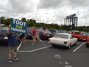 Protestors gather at the Westgate Shopping Centre for Groundswell&#039;s Mother of all Protests.