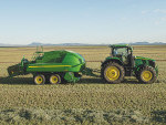 A key enhancement for the new 7R Tractor series, used for hay and forage work, is the addition of LSB (large square baler) Ride Control.