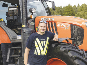 Matthew Sanford says the M7152 is extremely versatile and can complete any job that his larger tractor does like carrying medium square baler.