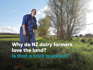 A promotional shot from DairyNZ’s Rise and Shine campaign.
