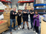 Meat the Need co-founder and Big Feed co-host Wayne Langford, Meat the Need Board member Shaheen Junge, BBM and Big Feed host Dave Letele, BBM's Rob Campbell and Fonterra's Amavi Mey.