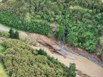 State Highway 2 between Napier and Wairoa after Cyclone Gabrielle hit the area. Photo Credit: NZ Defence Force