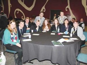 Scholarship students at HortNZ conference.