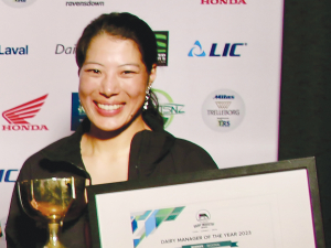 2023 Bay of Plenty Dairy Manager of the Year Chihiro Hanyuda.