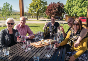 Pinot blenders; from left -  Janet and Ross Anderson, Josh Scott, Hamish Drury and Tui Flemming.