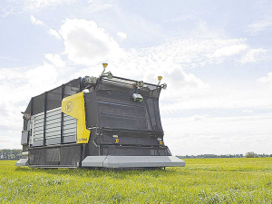 Lely Exos, an autonomous concept for harvesting and feeding fresh grass to the herd.