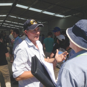 Ken Lawrence hosts farmers on his Tasmanian farm.