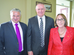 New Fonterra chief (centre) with re-elected director Brent Goldsack and new director Cathy Quinn