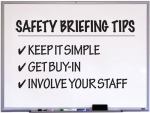 Keep it simple: clearly communicate risks to staff, involve your team and form a clear list together. It’s not about table-thumping meetings and reams of paper.