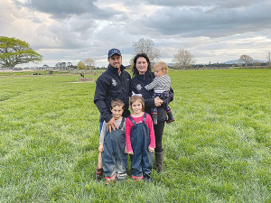 Sarah and Aidan Stevenson with children Zac (1), Emily (6) and Jacob (4).