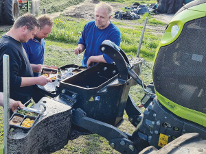 The Agribumper&#039;s large fold-out lid can also be used as a workbench, or even as a picnic table.