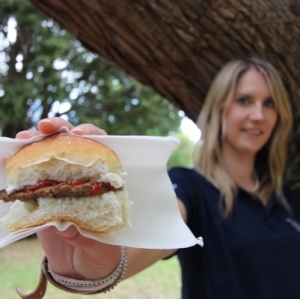 Mini possum burgers at field days 