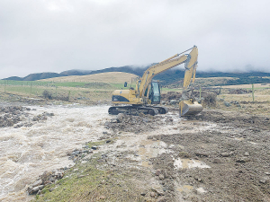 Mt Somers Station lost several kilometres of fencing where the river burst its banks but the property fared better than many others in the region. Photo: Mt Somers Station.