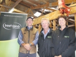 John and Joss Bayly with BLNZ chair James Parsons (left).