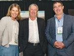 Agriculture Minister Damien O’Connor (centre) with IrrigationNZ chair Nicky Hyslop and chief executive Andrew Curtis at the 2018 IrrigationNZ Conference. 