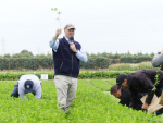 Lincoln University professor of plant science Derrick Moot discusses lucerne management during the official opening and open day at Seed Force’s Henley R&D centre near Lincoln. Photo: Rural News Group.