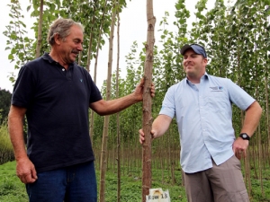 Joe Carr and Wayne Teal at Flyger Rd nursery.