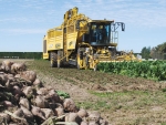 The articulated Ropa fodder beet harvester was a highlight of the machinery demonstrations at SIAFD.