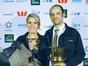 Central Plateau&#039;s top share farmers, Andrea and Blair Muggeridge.