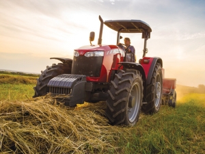 MF5710 baler in action.